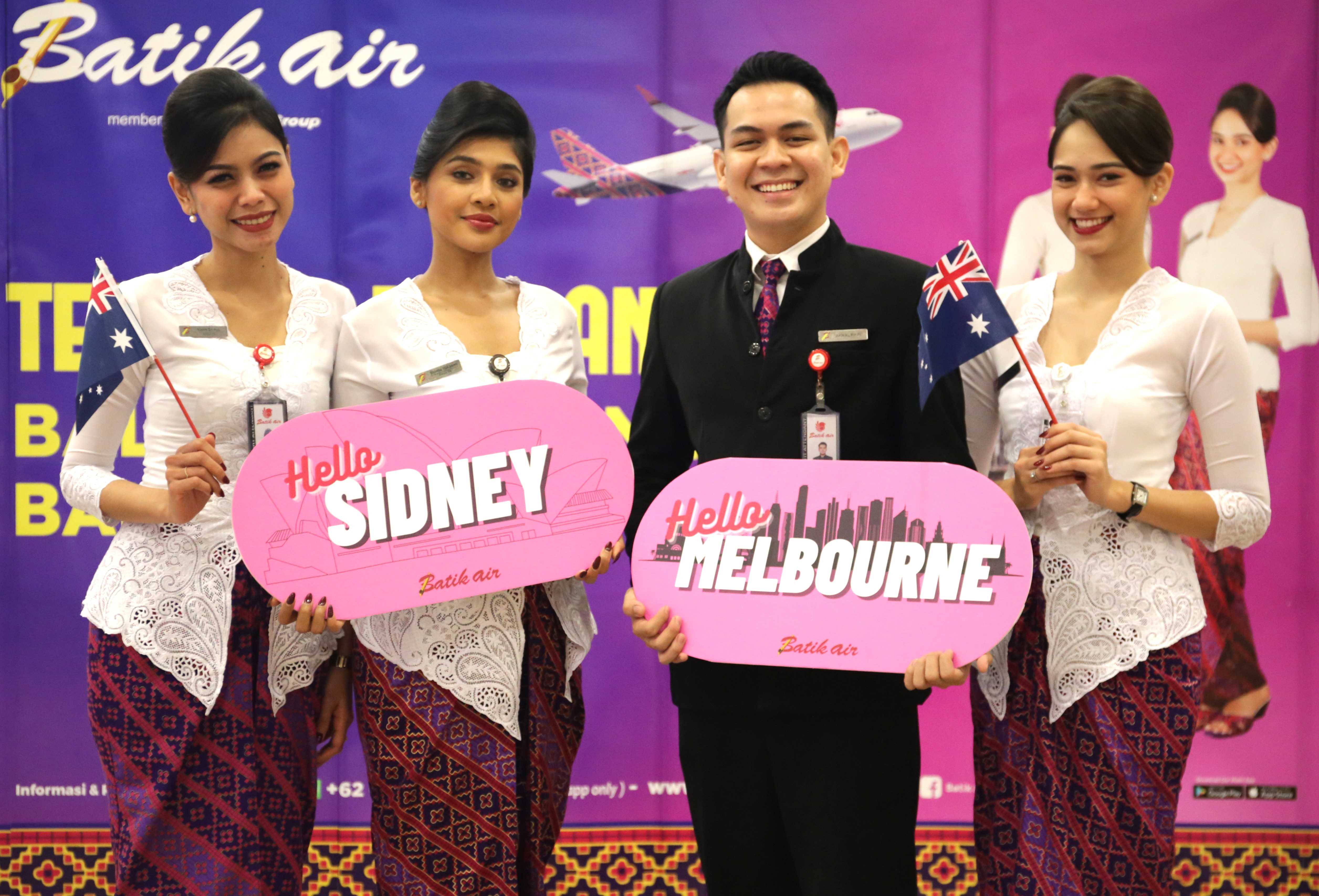 Makin Keren, Terbang Perdana Batik Air Non-Stop BALI ke SYDNEY dan MELBOURNE
