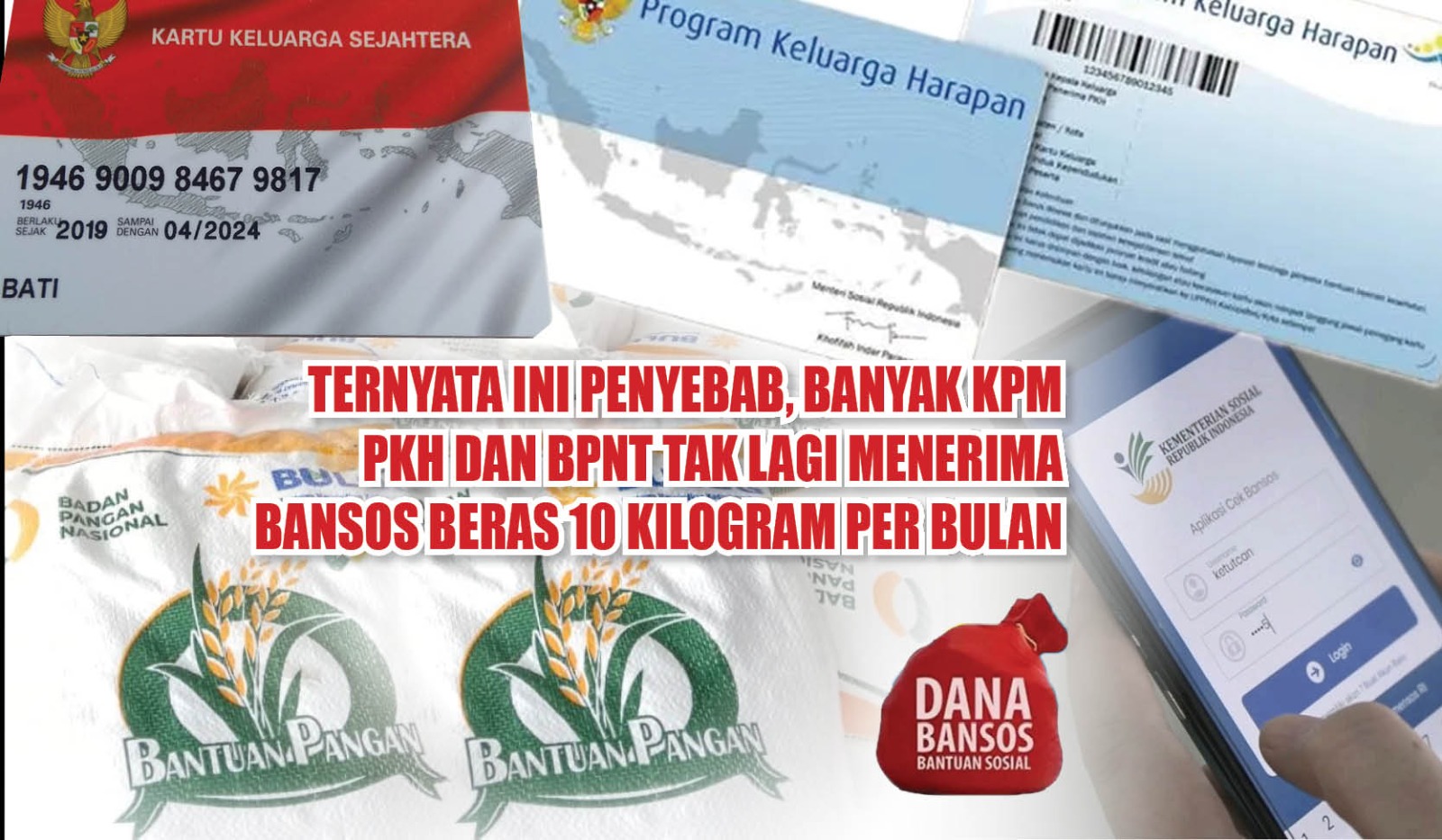 Ternyata Ini Penyebab Banyak KPM PKH dan BPNT Tak Lagi Menerima Bansos Beras 10 Kilogram per Bulan  