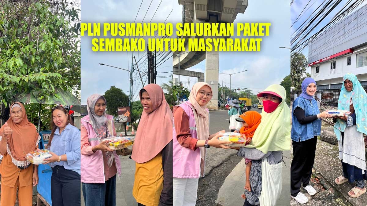 Peduli Sesama, PLN PUSMANPRO UPMK III Bagi-Bagi Sembako ke Masyarakat di Palembang