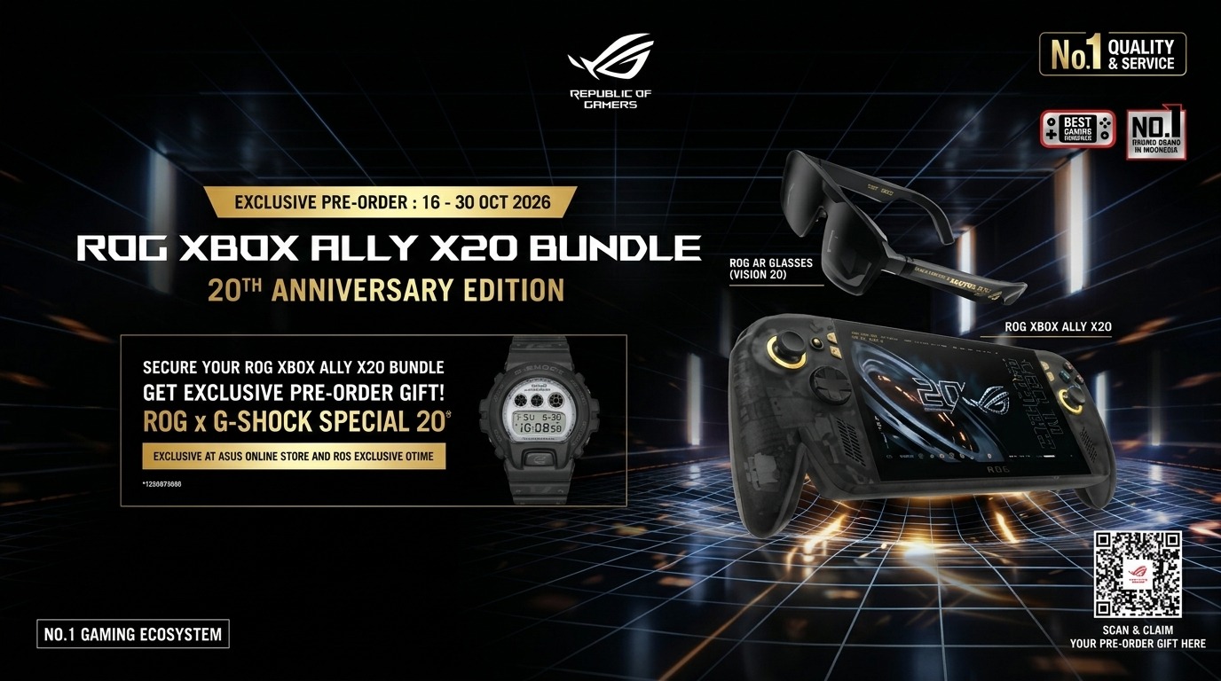 ASUS ROG Xbox Ally X20 Edisi 20 Tahun Hadir! Pre-Order Gratis G-SHOCK Eksklusif, Buruan Gamer!