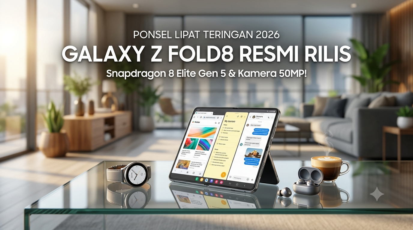 Paling Tipis dan Ringan Sejarah! Samsung Galaxy Z Fold8 Resmi Meluncur di Indonesia