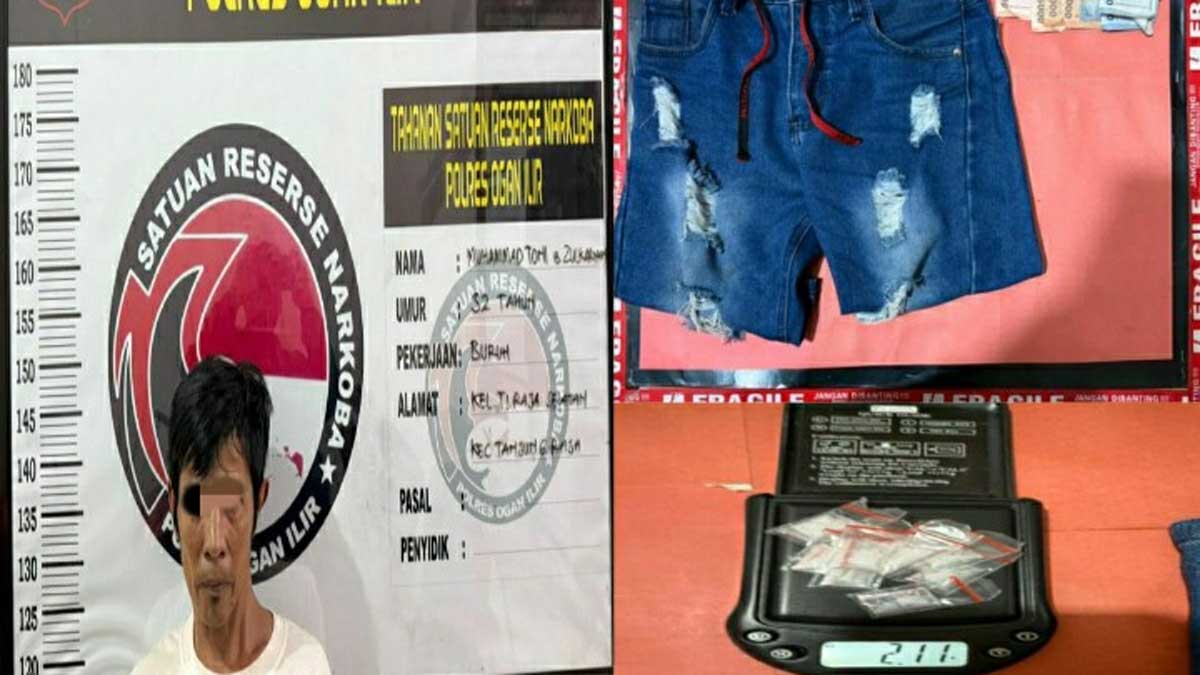 Tak Bisa Mengelak! Pengedar Narkoba di Ogan Ilir Tertangkap Basah Saat Simpan Barang Haram Ini