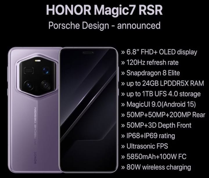 Hadir Dengan Desain Lebih Mewah! Intip Spesifikasi HP Horor Magic 7 RSR Porsche yang Resmi di Rilis!