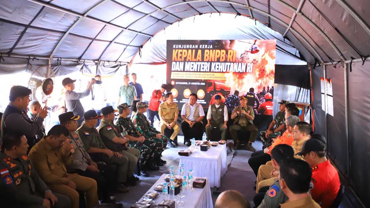 Hotspot Sumsel Menurun: Menhut RI dan Kepala BNPB Tegaskan Komitmen Perkuat Satgas Darat Atasi Karhutla