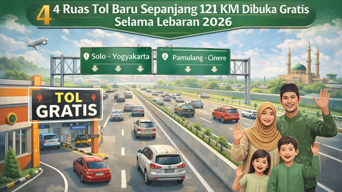 Mudik Hemat! 4 Ruas Tol Baru Sepanjang 121 KM Dibuka Gratis Selama Lebaran 2026, Cek Lokasinya