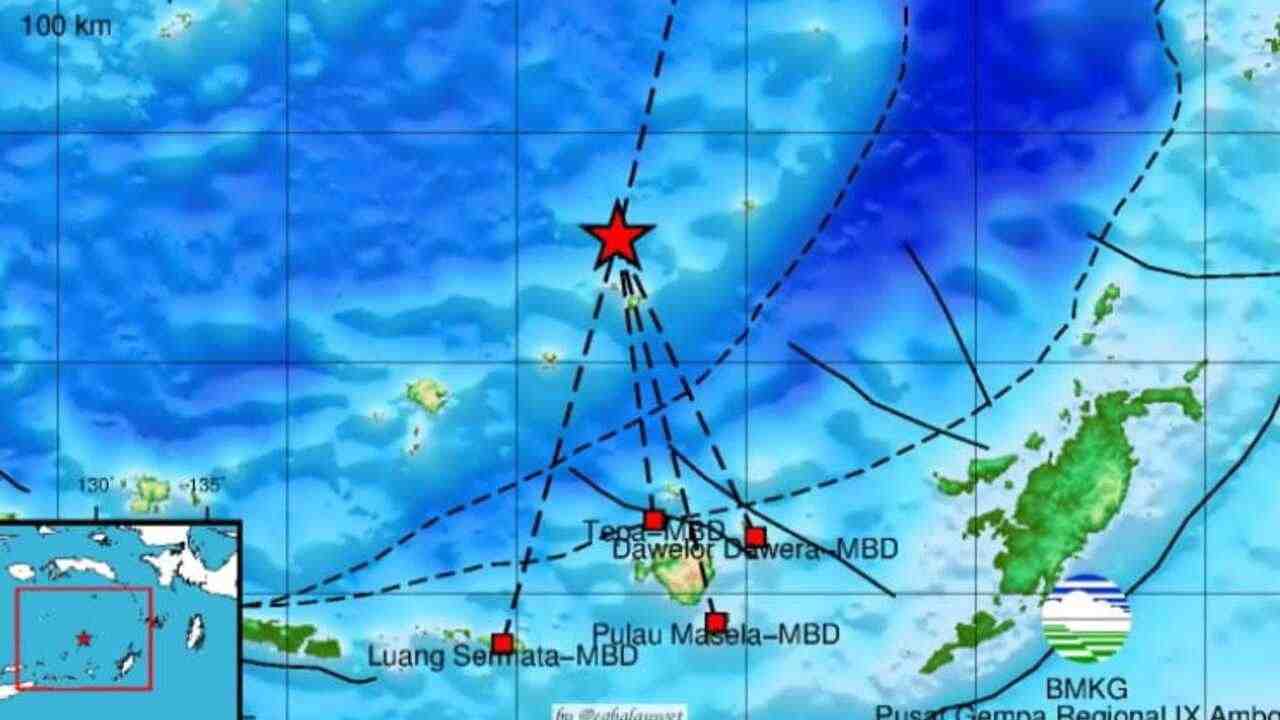 Gempa 3.7 Magnitudo Guncang Maluku Barat Daya Pagi Ini, Cek Update Pusat Gempa Regional IX Ambon