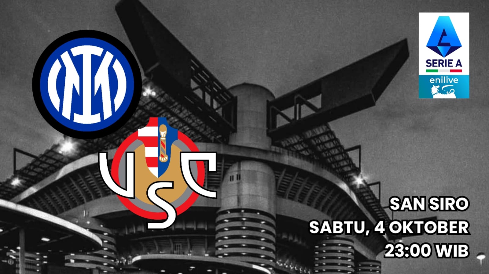 Liga Serie A: Inter Milan vs Cremonese - Prediksi, Preview dan Susunan Pemain