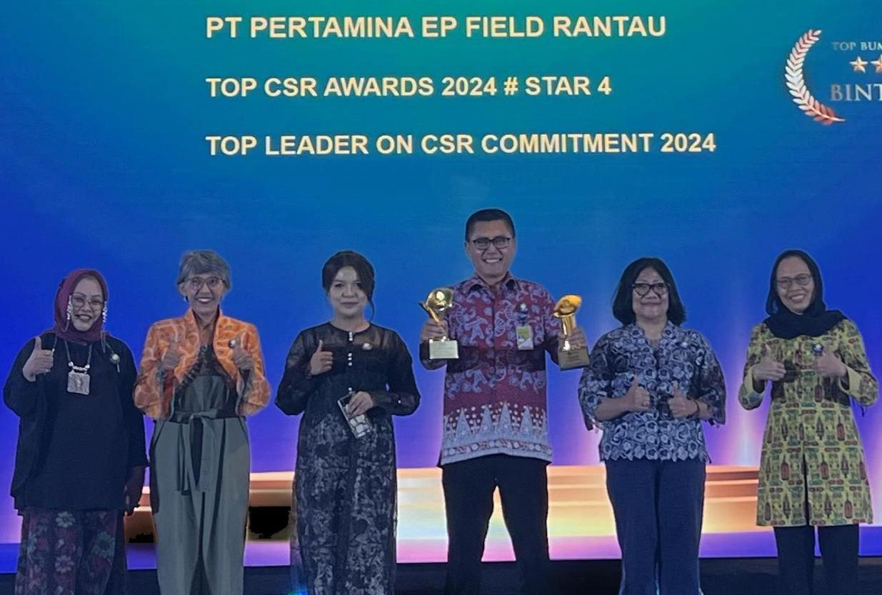 Pertamina EP Rantau dan Pangkalan Susu Field Raih Penghargaan di Ajang Top CSR Awards 2024