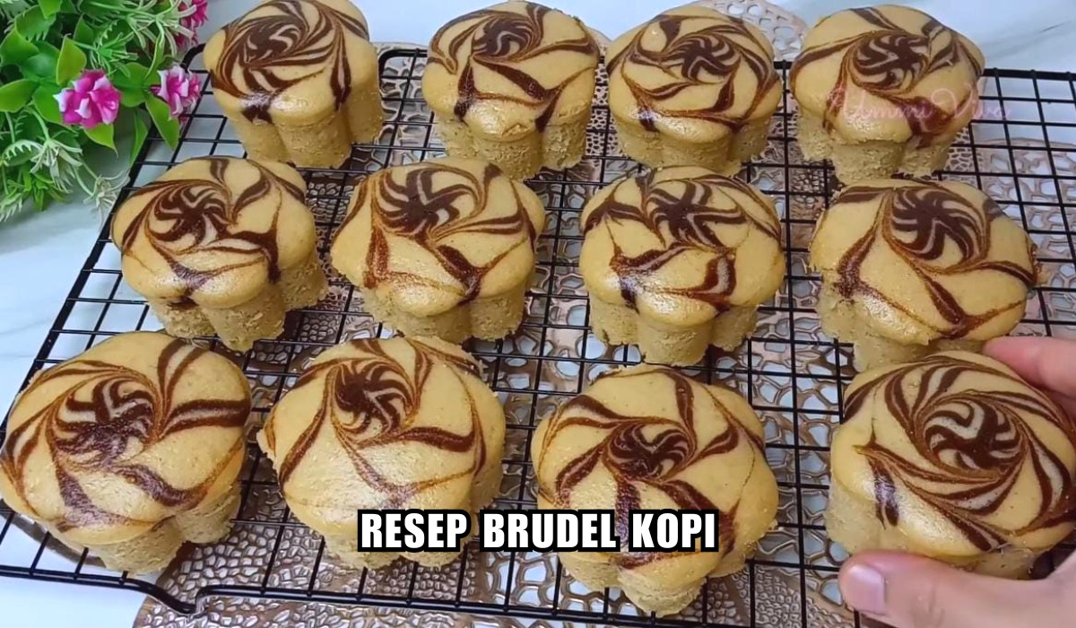 Kue Viral! Resep Brudel Kopi Panggang no oven no mixer, Super Lembut Gampang Banget Bikinnya