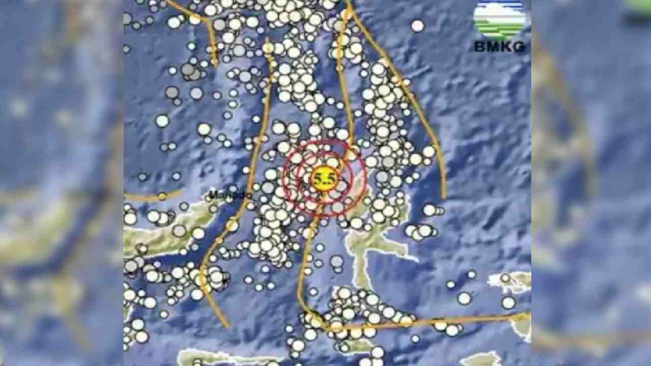 Gempa 5.5 Magnitudo Terjadi di Pulau Doi Maluku Utara, Tak Berpotensi Tsunami, Cek Episentrumnya  