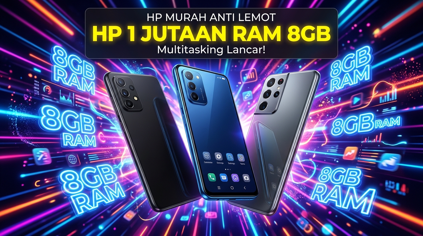 Cuma Sekitar 1 Jutaan! 3 Ponsel RAM 8GB Terjangkau Ini Lancar Menangani Multitasking & Penggunaan Sehari-hari