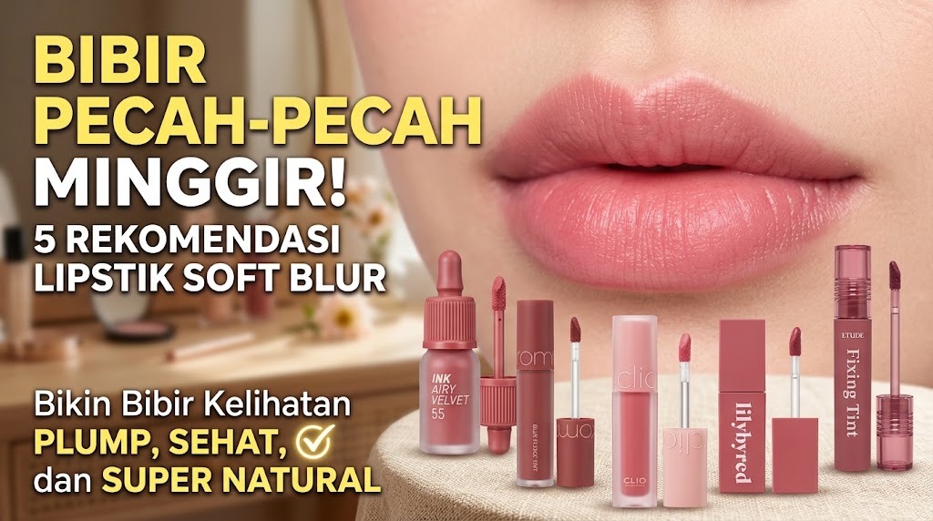 Bibir Pecah-pecah Minggir! 5 Lipstik Soft Blur, Bikin Bibir Kelihatan Plump, Sehat, dan Super Natural