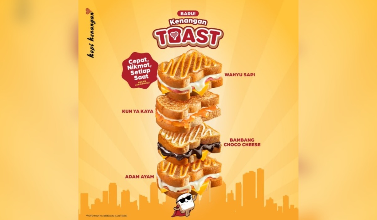 Promo Kenangan Toast Bayar Rp55.000AN Dapat Pilihan Menu Menarik Dijamin Enak Banget