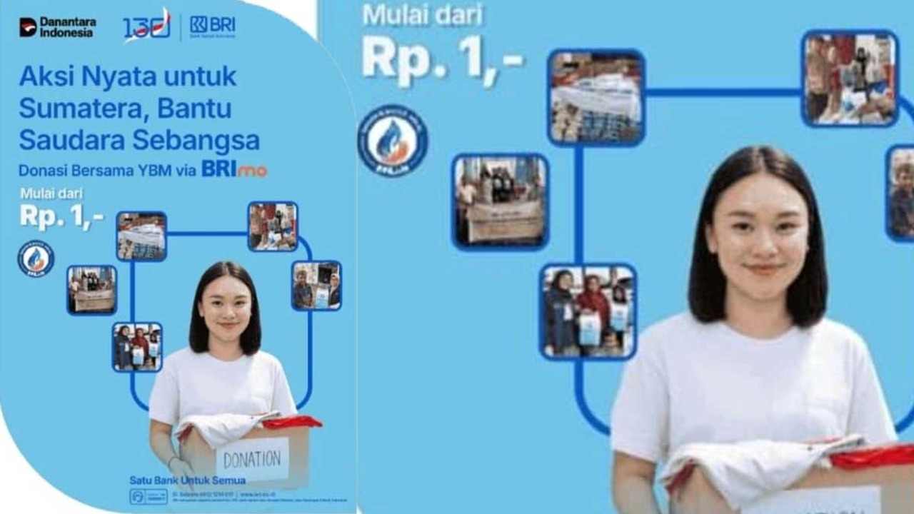 Donasi untuk Korban Bencana Sumatera Kini Bisa Lewat Aplikasi BRImo