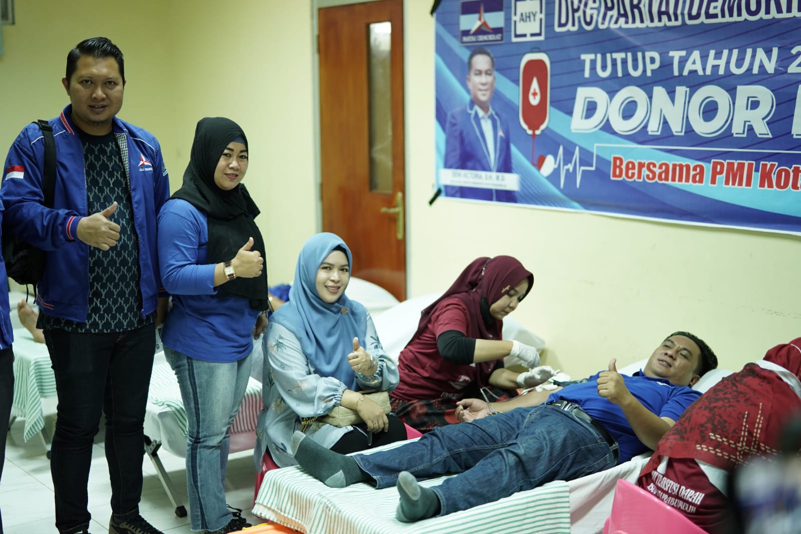 Bakti Sosial Misi Kemanusiaan Demokrat Prabumulih Gelar Donor Darah