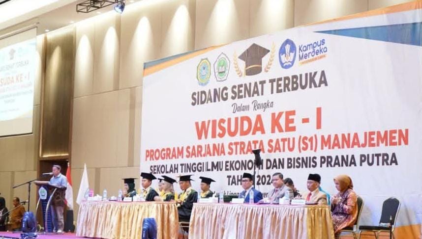 Pj Wako Lubuklinggau H Koimudin Hadiri Sidang Senat Terbuka STIEBI Prana Putra 