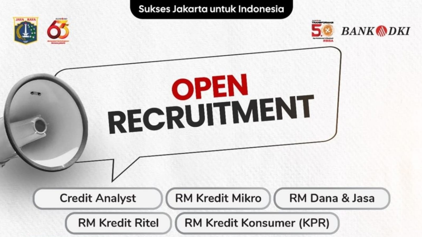 Lowongan Kerja Terbaru dari Bank DKI Jakarta Tersedia 4 Posisi Menarik!