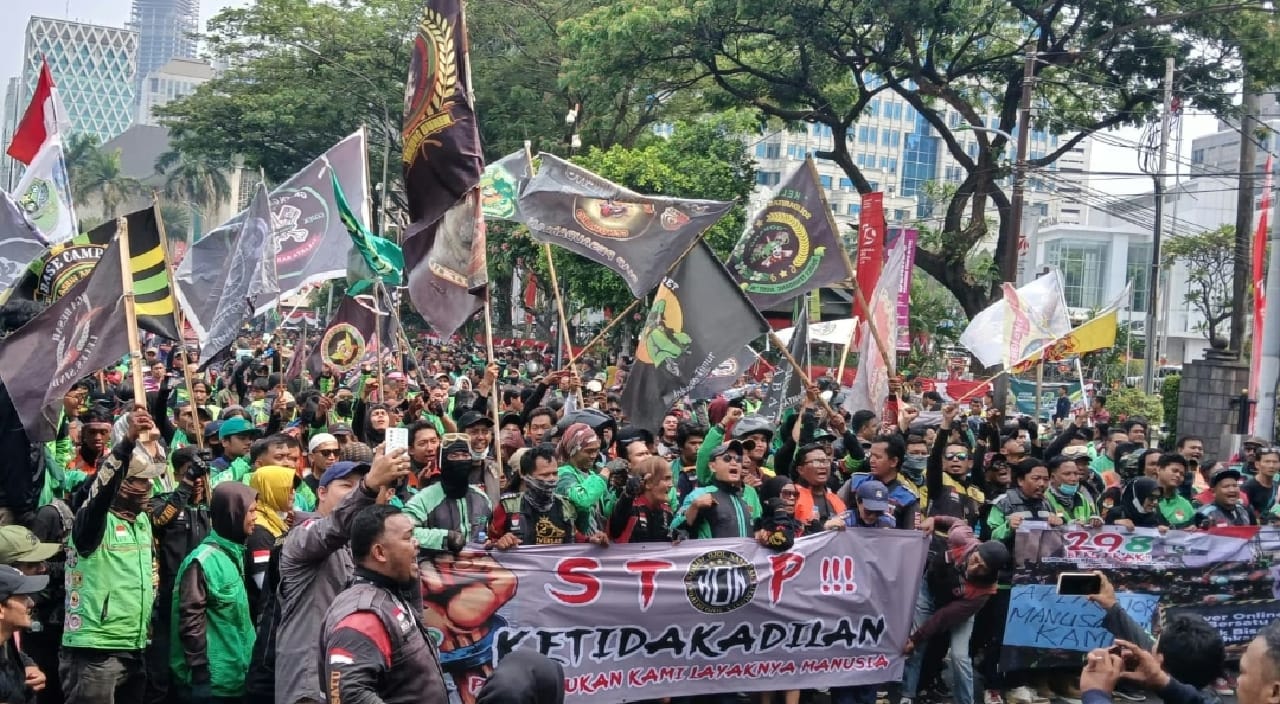 KOMPAK! Total 10 Ribu Ojol Seluruh Sumsel Akan Serentak Matikan Aplikasi Pada 20 Mei 2025