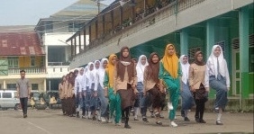 SMA Unggulan Muhammadiyah Pagaralam Seleksi Siswa Ikuti Lomba PBB HUT RI    