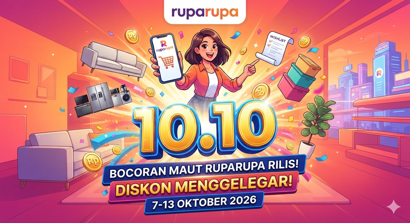 GEMPAR! Bocoran Promo ruparupa 10.10 Rilis, Diskon Bikin Merinding! Borong Wishlist Sekarang!
