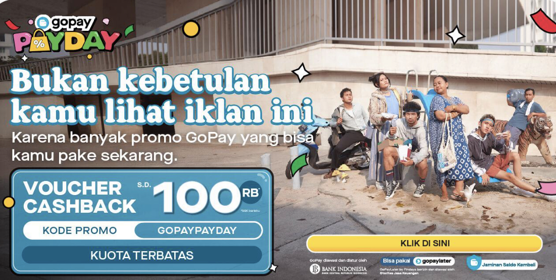 Promo Gopay Payday, Dapatkan Diskon dan Cashback Hingga Rp100 ribu