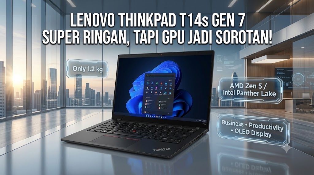 Tipis dan Ringan, Tapi Punya Keterbatasan? Simak Review Lengkap Lenovo ThinkPad T14s Gen 7