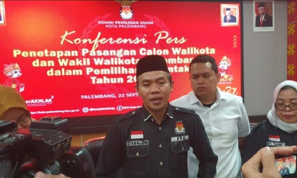 KPU Palembang Tetapkan 3 Paslon Pilkada Berkas Sudah Lengkap