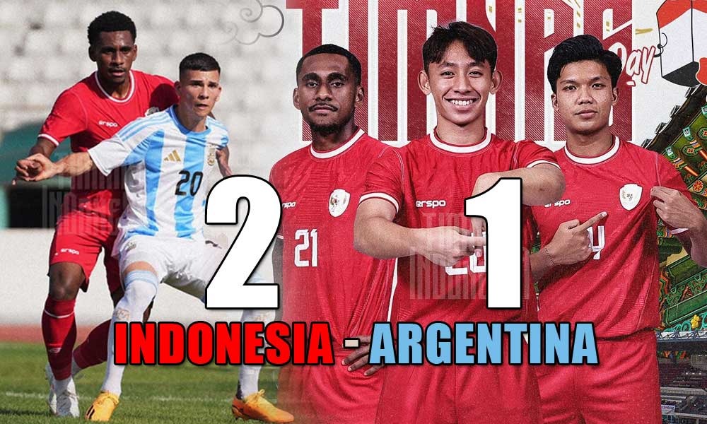 Hasil Akhir Laga Timnas Indonesia U20 vs Argentina U20, Comback Epic Garuda Nusantara Menang 2-1