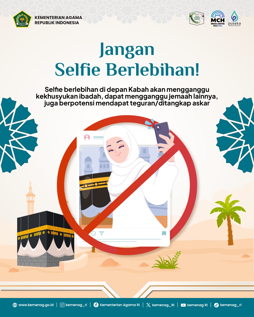 Jemaah Haji Sumsel Diimbau Tidak Berswafoto Berlebihan di Masjidil Haram 