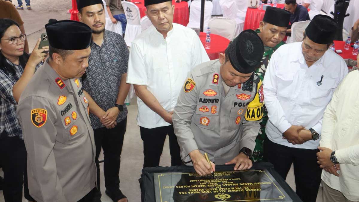 Kapolres Lahat Resmikan Renovasi Masjid Amanah dan TK-TPA Muhammad Hasan di Polsek Merapi