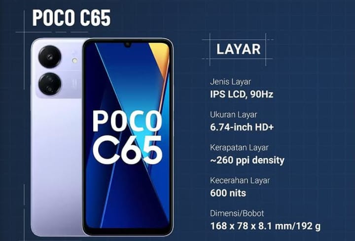 POCO C65! Hadir di Harga Rp 1,6 Juta, Berikan Performa Mantap Dengan Desain yang Memikat