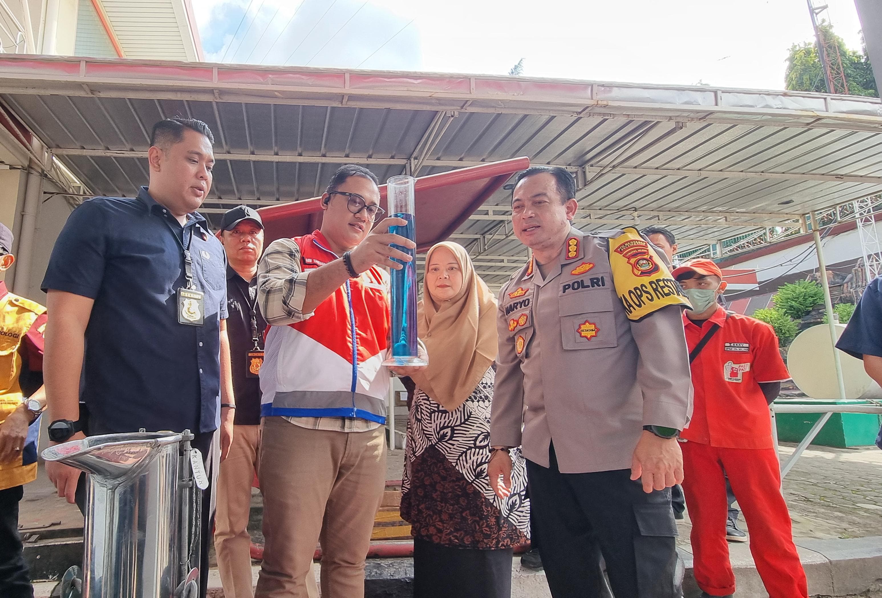 Pertamina Bersama Polrestabes Palembang dan Disperindag Cek Sejumlah SPBU di Palembang, Ini Hasilnya