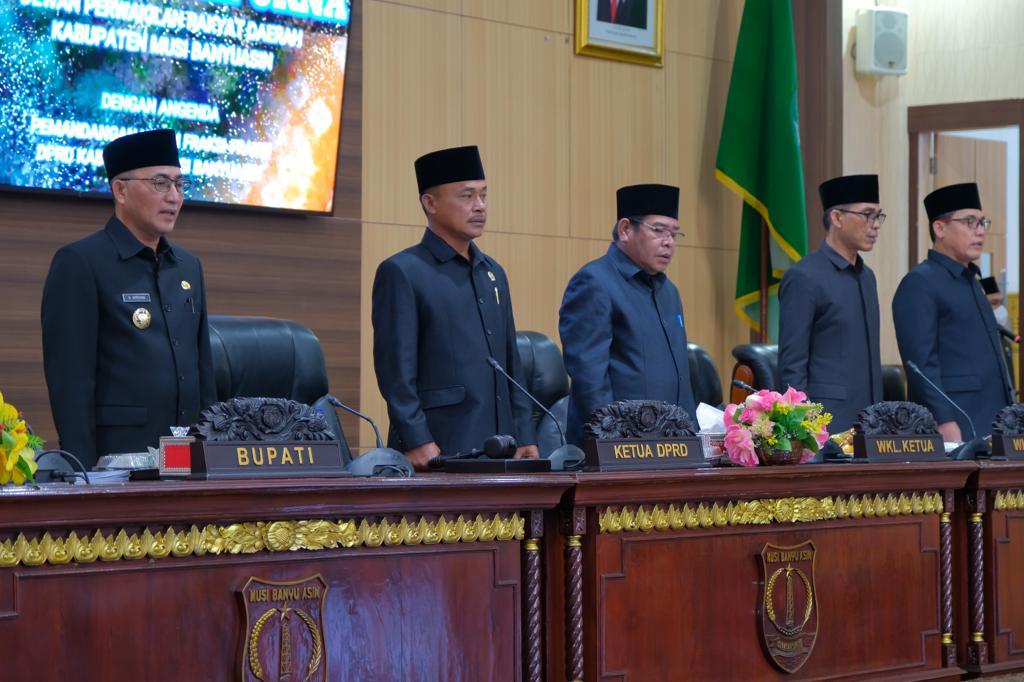 Fraksi-Fraksi DPRD Muba Sampaikan Pandangan Umum RAPBD Perubahan Tahun Anggaran 2022