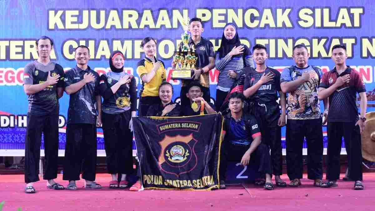 Tim Pencak Silat Polda Sumsel Sukses Raih Kontingen Terfavorit Kejurnas Sumatera Championship 1 2024