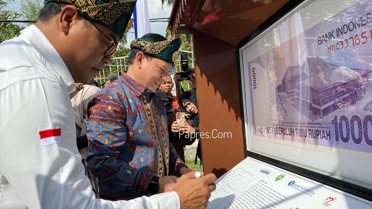 Bank Indonesia Resmikan Memorabilia Uang Rupiah Pecahan 10.000 Bergambar Rumah Limas di Museum Negeri Sumsel