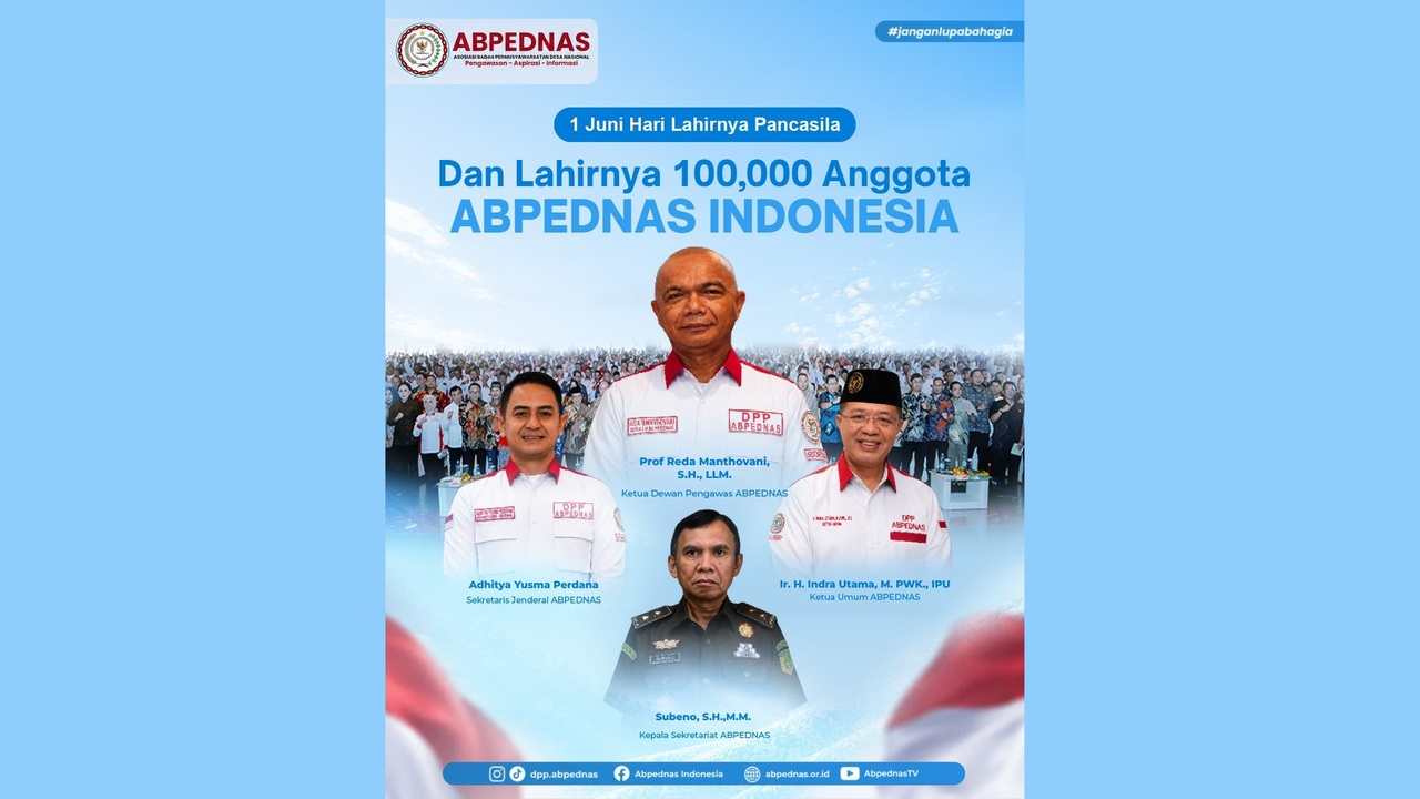 ABPEDNAS Cetak Sejarah, Raih 100 Ribu Anggota Bertepatan Hari Lahir Pancasila 2026