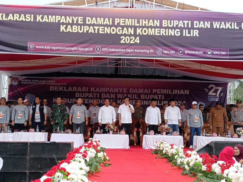 KPU OKI Gelar Deklarasi Kampanye Damai Pemilihan Bupati dan Wakil Bupati OKI 2024