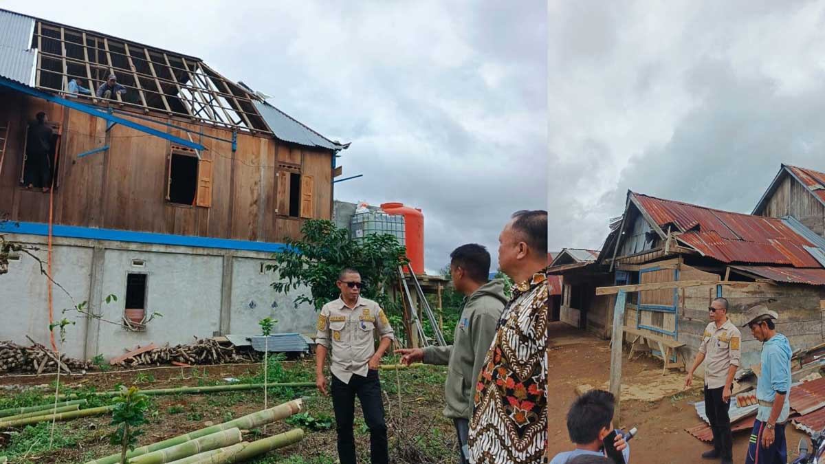 Gerak Cepat Pemkab Lahat! Kirim Bantuan Material ke Tunggul Bute Usai 16 Rumah Diterjang Angin Kencang