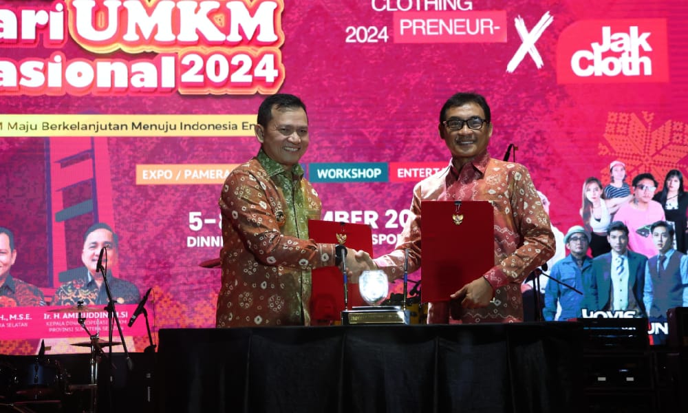 Pj Gubernur Sumsel Langsung Hadiri Pucak Peringatan Hari UMKM Nasional 2024