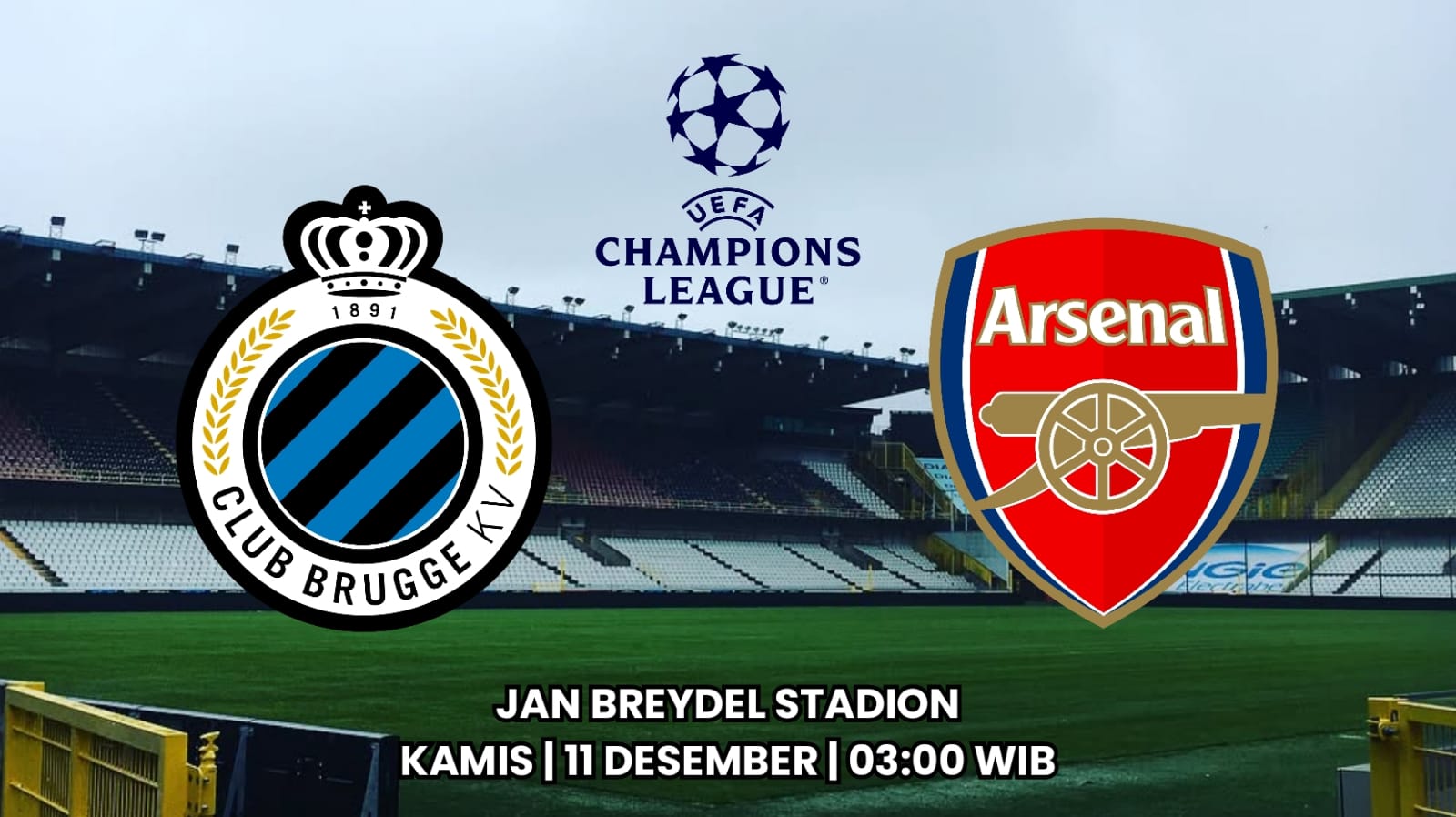 Prediksi Liga Champions: Club Brugge vs Arsenal - Preview Pertandingan dan Susunan Pemain