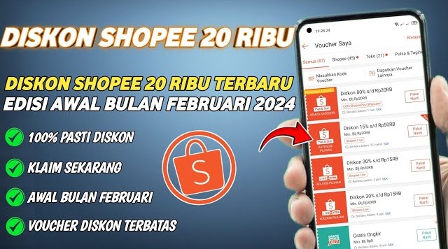 Kode Promo Shopee Hari Ini 7 Februari 2024, Dapatkan Voucher Cashback dan Gratis Ongkir seIndonesia  