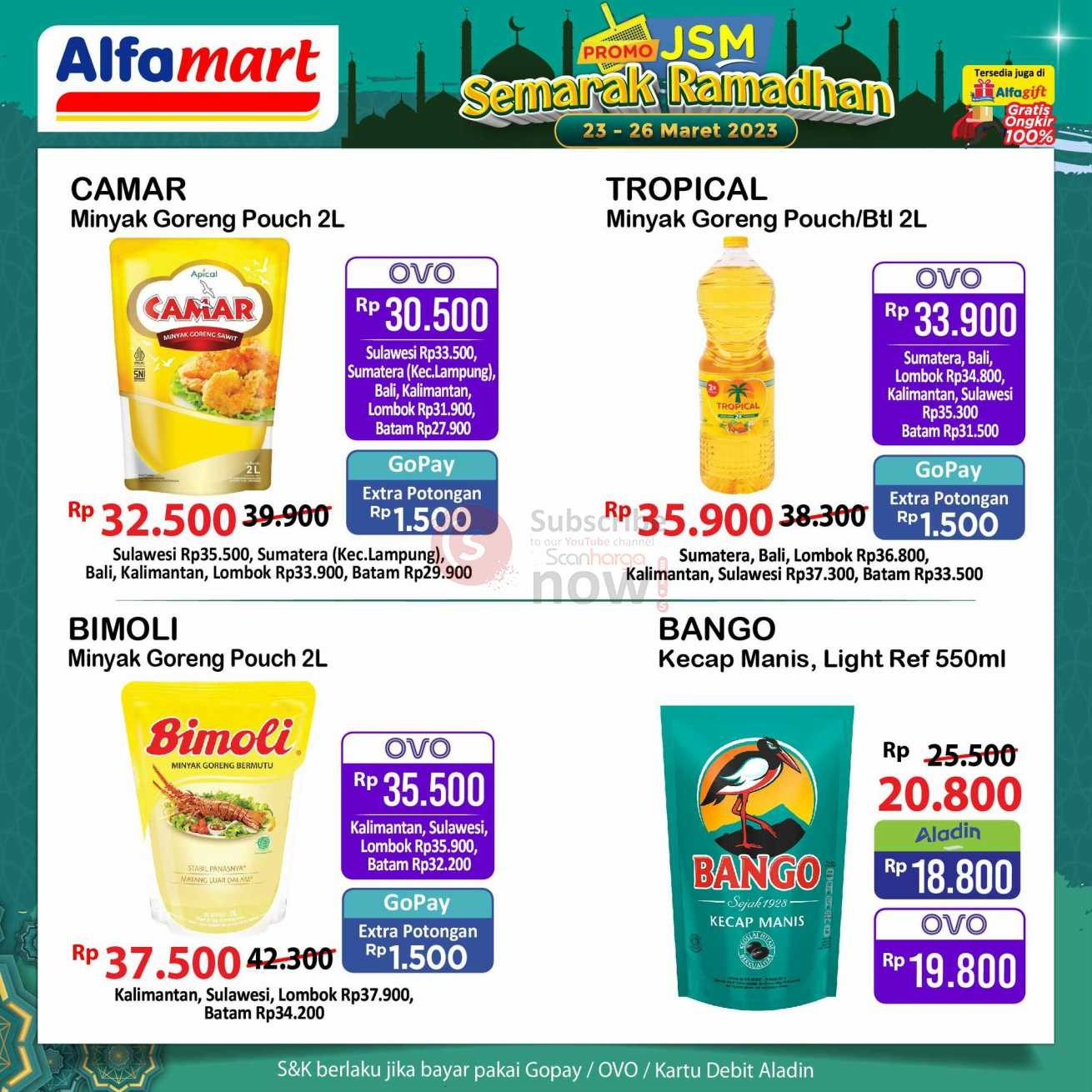 Katalog Promo JSM ALfamart Semarak Ramadan 2023, Dapatkan Minyak Goreng TROPICAL Pouch/Btl 2LRp 35.900