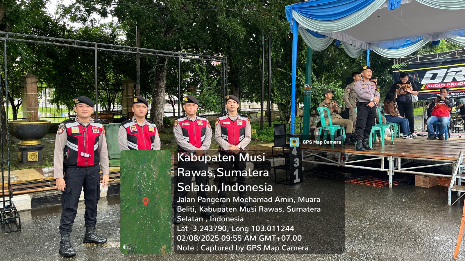 Polres Musi Rawas Dukung Event Resmi Kegiatan Drag Race dan Drag Bike di Musi Rawas