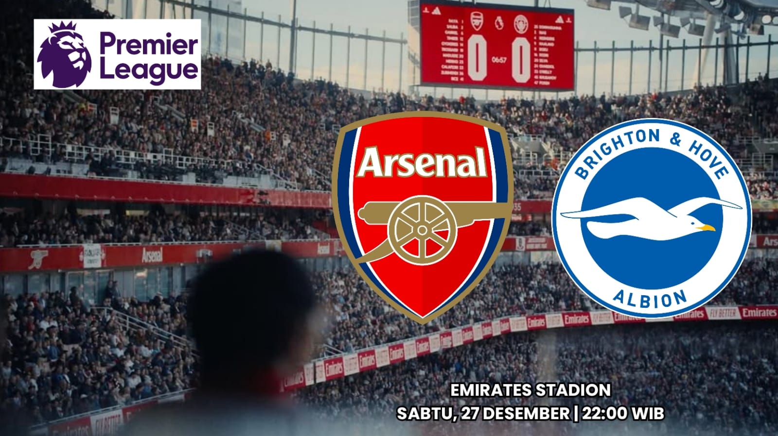 Prediksi Pertandingan Liga Premier Arsenal vs Brighton Preview Lengkap dan Susunan Pemain Kedua Tim