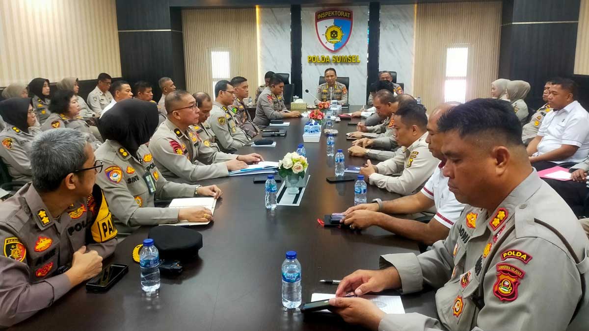 Itwasum Polri Review Hingga Monitor Pengendalian Mutu Pengawasan Intern di Polda Sumsel 