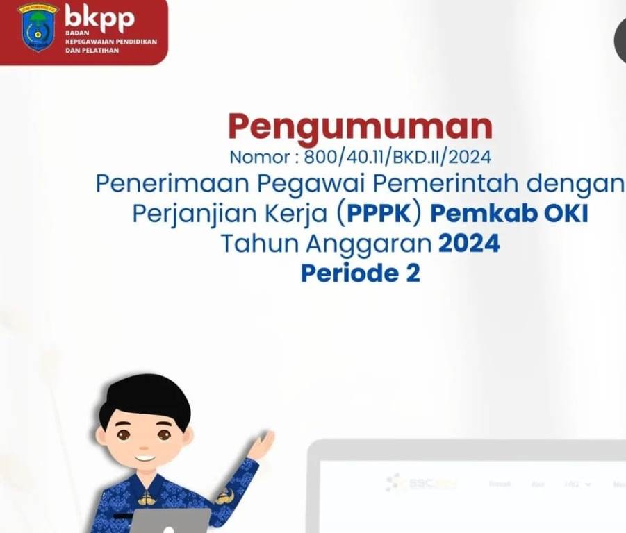 Buka Pendaftaran Seleksi PPPK 2024 Tahap 2, Pemkab OKI Siapkan 580 Formasi Bagi Pelamar