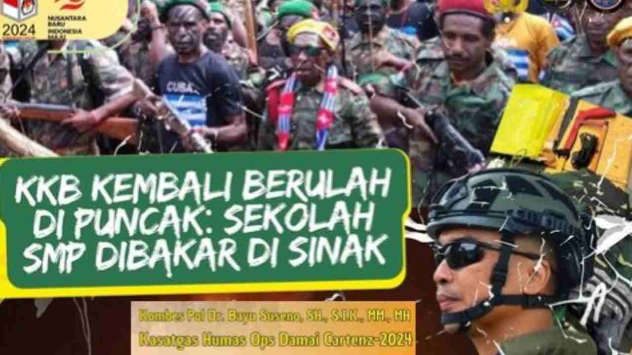 KKB Kembali Berulah, Bakar SMP di Distrik Sinak Papua, Bunuh 2 Tukang Ojek 