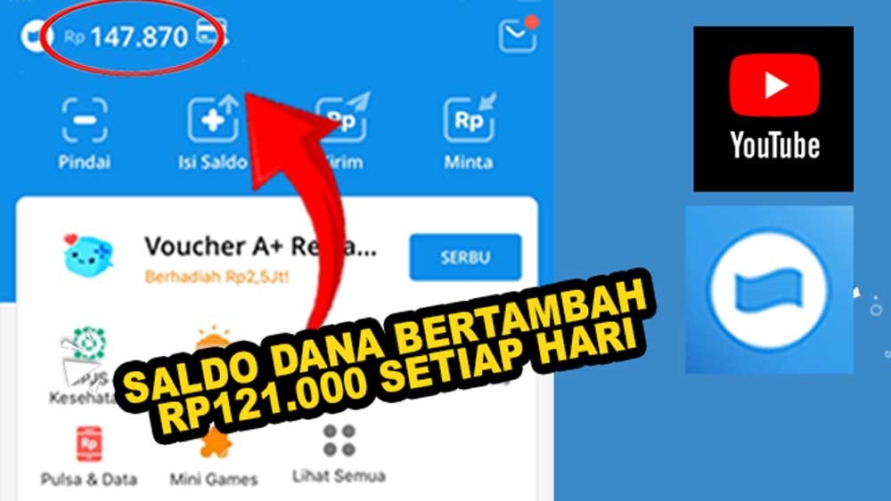 Saldo DANA Bertambah Rp121.000 Setiap Hari dari Nonton Youtube, Begini Triknya 