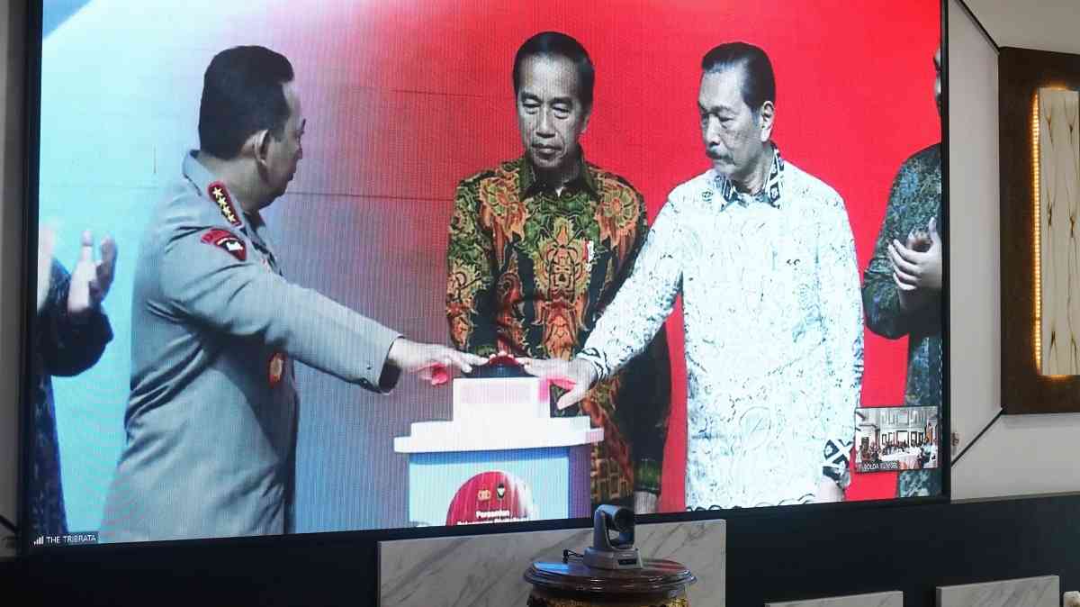 Polda Sumsel Ikuti Launching Perizinan Penyelenggaraan Event oleh Presiden Jokowi dan Kapolri Secara Virtual