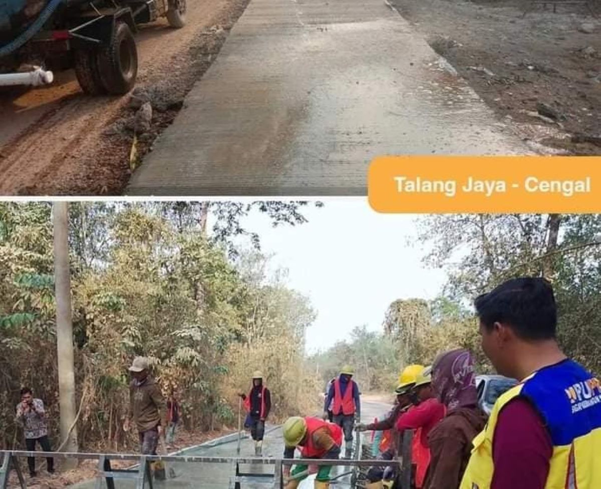 Keroyokan Perbaiki Jalan, Akses Transportasi di Cengal dan Sungai Menang OKI Kini Membaik